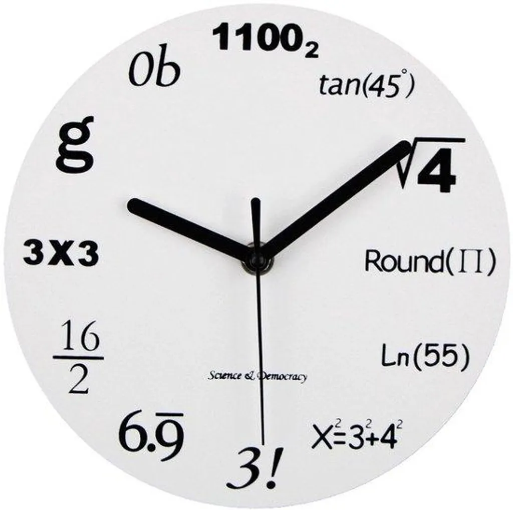 Horloge murale de bureau moderne lisible pour salle de classe et école
