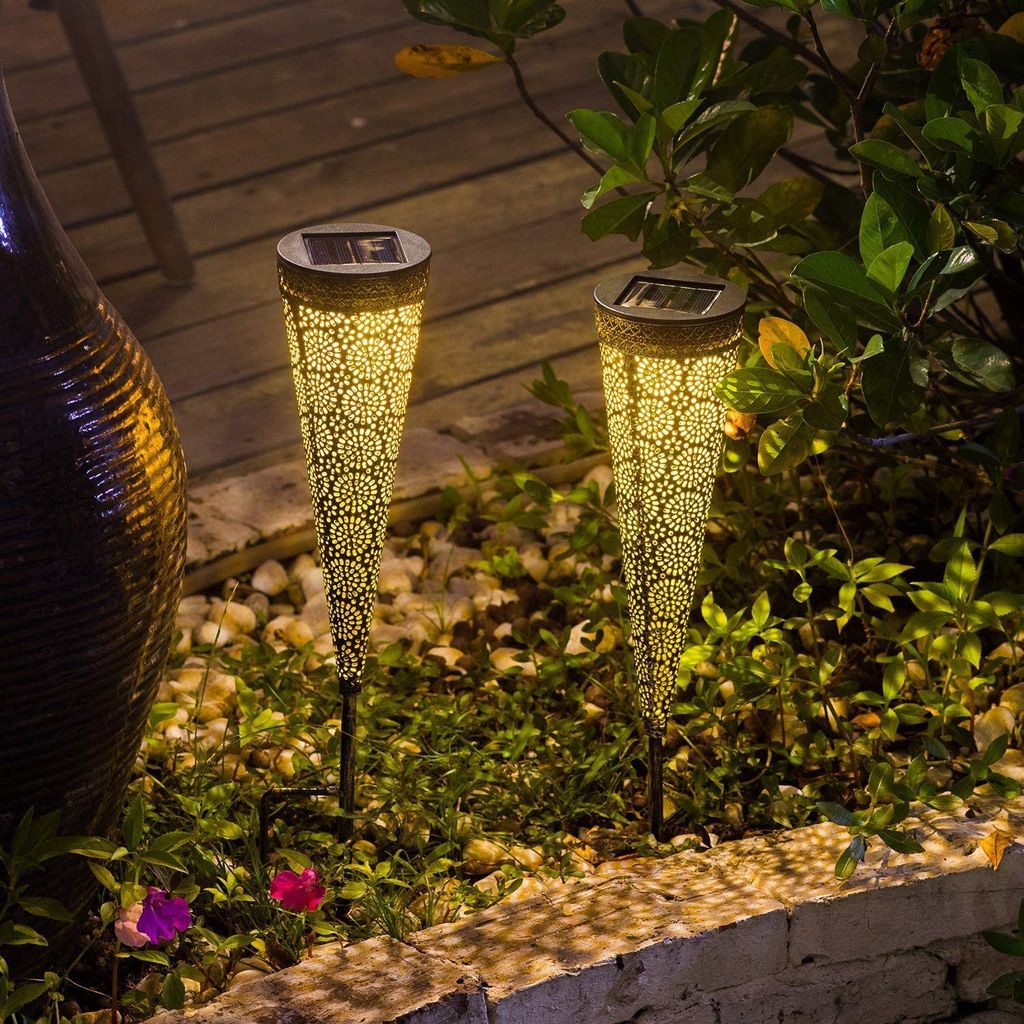 50LED Solar Leuchte Rasen Pflanzen Lampe Außen Gartenleuchten Bodenstrahler