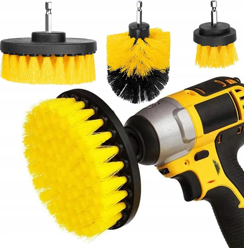 Brosses de nettoyage pour perceuse : lot de 4 embouts polyvalents - 4