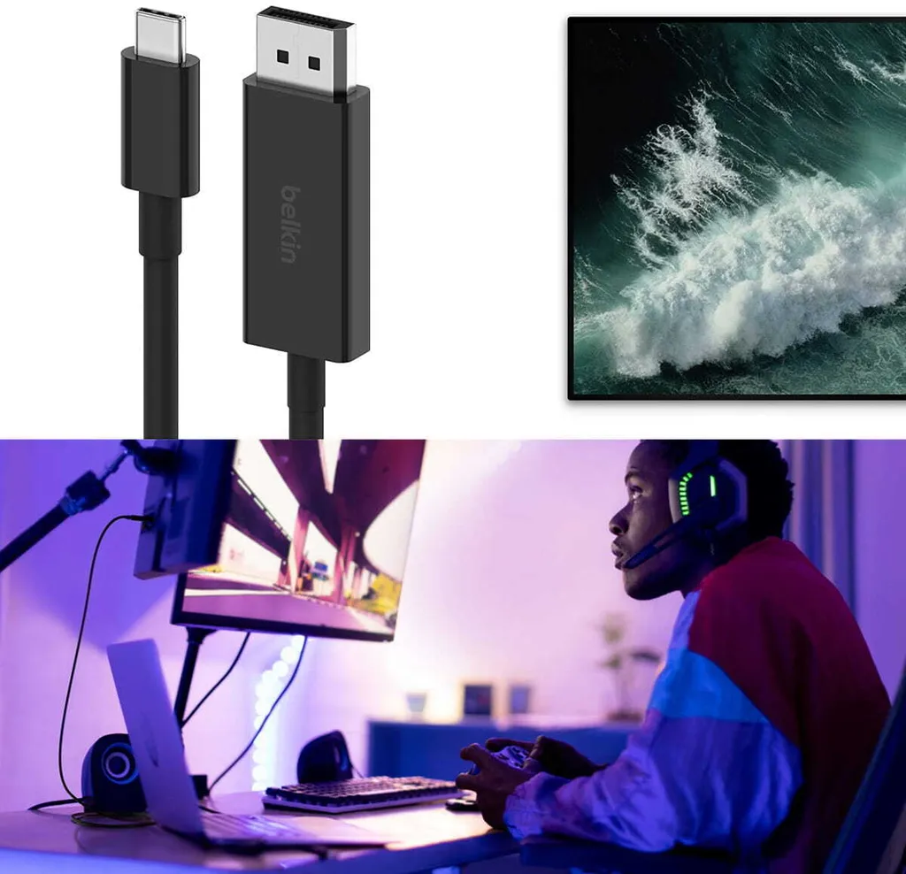 Belkin Câble USB-C vers DisplayPort 1,4m AVC014bt2MBK Noir Haute Qualité - 8