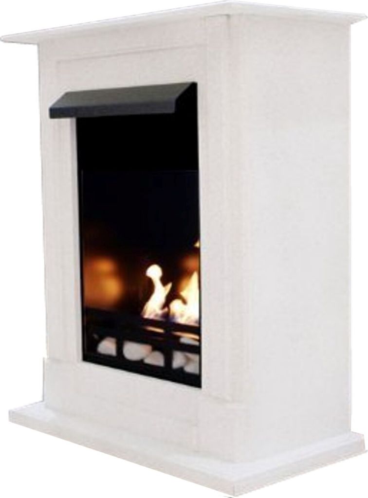 Ethanolkamin Gelkamin Modell Madrid Premium Weiß inklusive 21 teiligem Zubehör Set