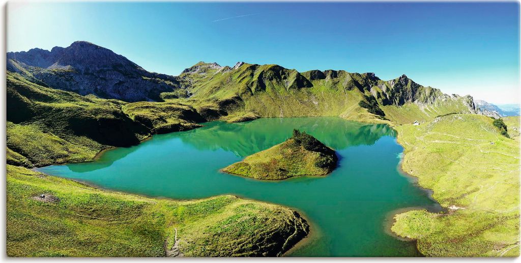ARTland Leinwandbild Schrecksee Bayerischen Hochalpen Größe: 40x20 cm