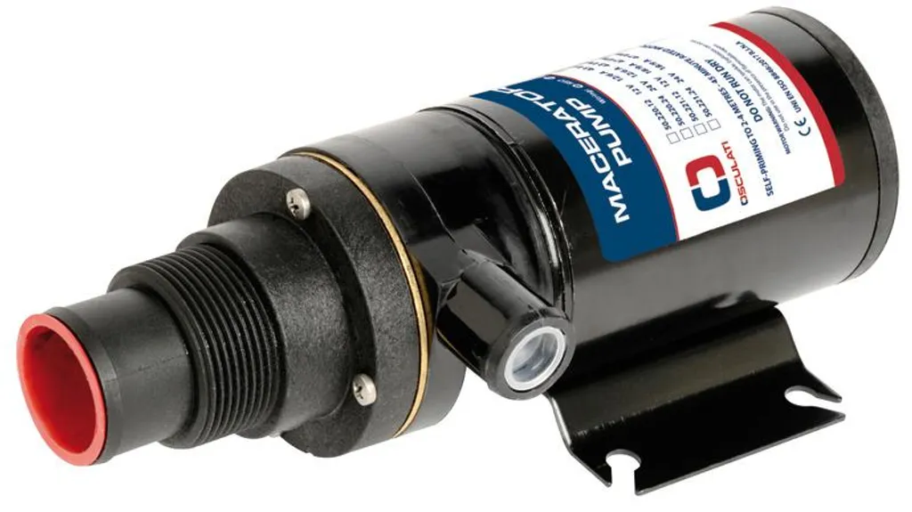 Pompe matières fécales 24V avec débit 43L/min et fonction auto-aspirante