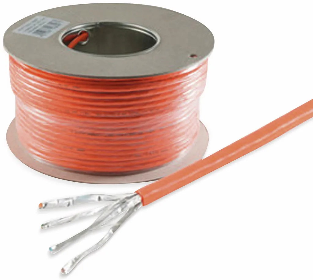 Matassa Cavo Rete Cat 7 100m S-Conn S/FTP Arancio | Fai Da Te Pro
