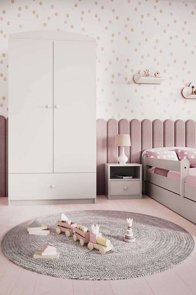 Kinderkleiderschrank Babydreams Drehtürenschrank Kleiderschrank Basic Weiß