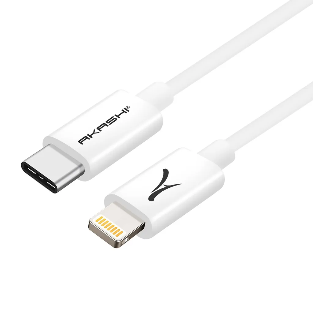Cavo Akashi USB-C Lightning Bianco 1m | Connessione Perfetta