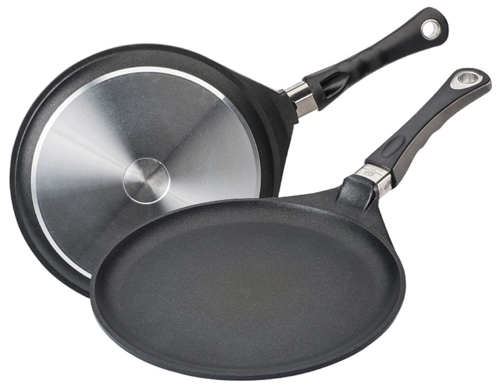 AMT Gastroguss Crêpes-Pfanne Ø 28 cm 1 cm hoch Aluguss nicht induktionsgeeignet Schwarz Neu