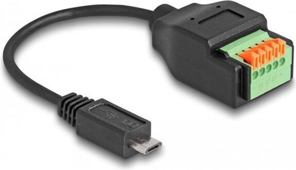 DELOCK USB 2.0 Kabel Typ Micro-B St > Terminalblock Adapter