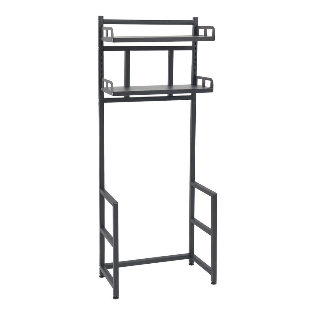 Toilettenablage schwarz verstellbare multifunktionale Ablage für das Badezimmer, Ablage über der Toilette max 15kg