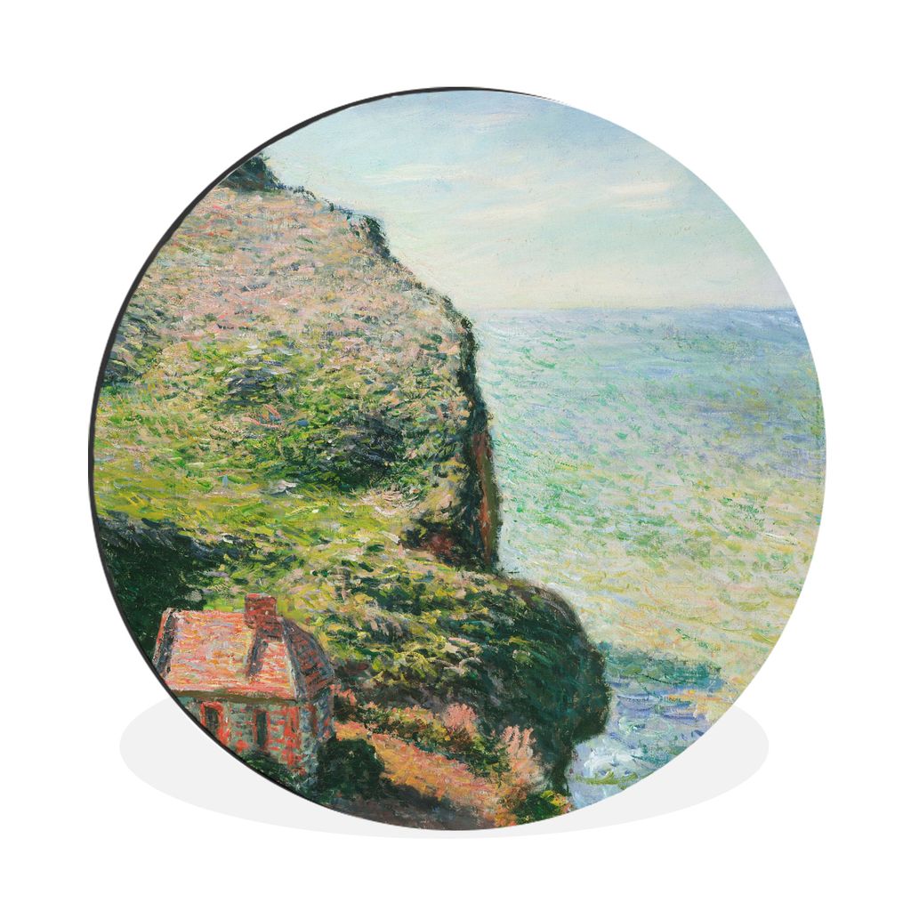 MuchoWow Aluminium Wandkreis Das Wachhaus - Claude Monet Ø 60 cm Wanddeko Modern Wohnzimmer - Wand Kreis - Wandbild - Schlafzimmer - Aluminium B...
