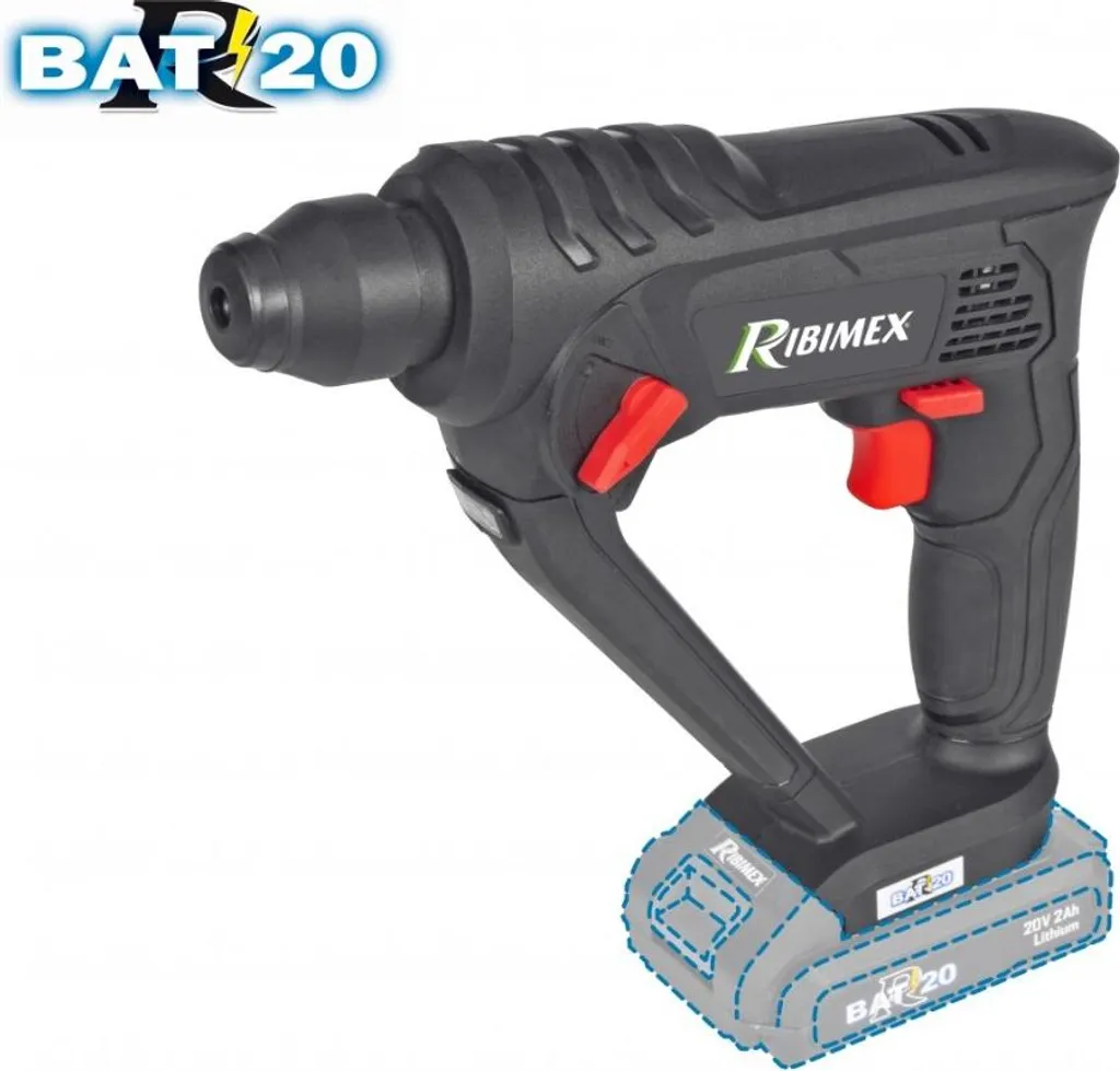 Marteau perforateur sans fil 20V Ribimex pour béton et maçonnerie