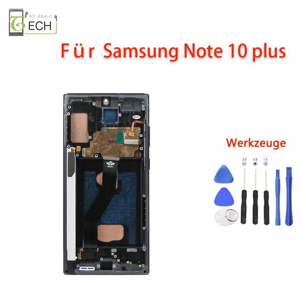 Für Samsung Note 10 Plus N975F TFT LCD Display mit Rahmen Touchscreen