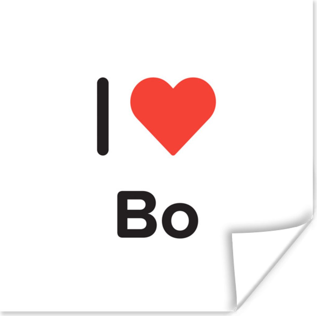 MuchoWow Poster Ich liebe - Bo - Mädchen 75x75 cm - Wand Dekoration