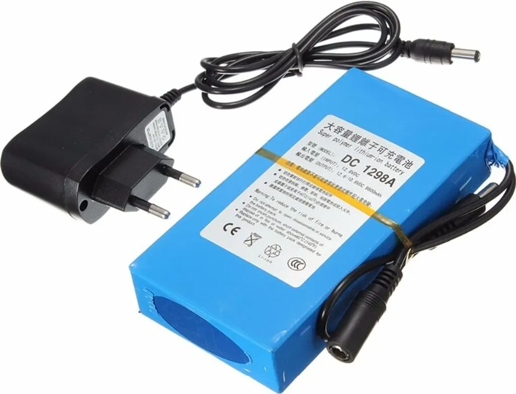 Batterie Polymère 12V DC Haute Capacité 9800mAh pour Matériel LED
