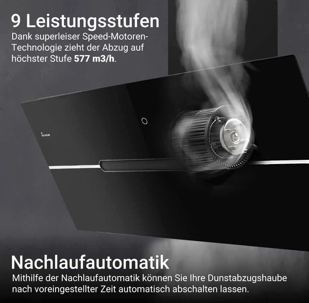 Dunstabzugshaube 90cm ECCO909SHCM RGBW Ambientebeleuchtung Produktbild 7