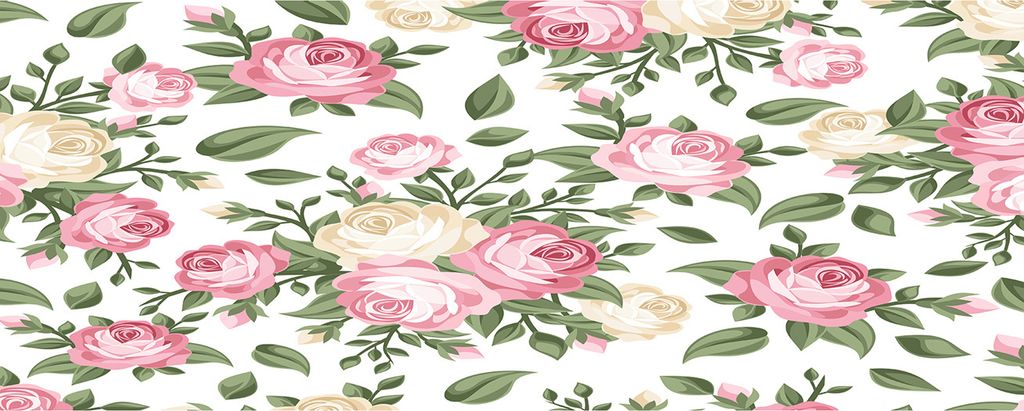 Tulup Küchenrückwand Spritzschutz aus Glas -125x50 -Spritzschutz auf gehärtetes Glas Deko Blumen & Pflanzen Rosen