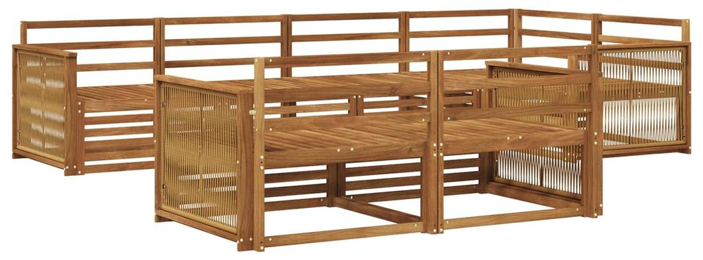 Outdoor-Sofagarnitur 7 pcs Natur