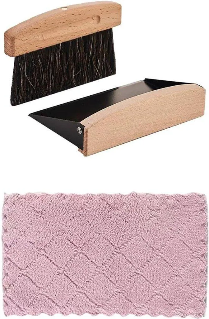 Ventilateur de table avec mini-seau et brosse pour poste de travail propre