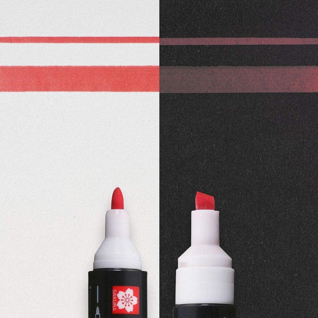 SAKURA Permanent-Marker Permapaque 2 Spitzen rot