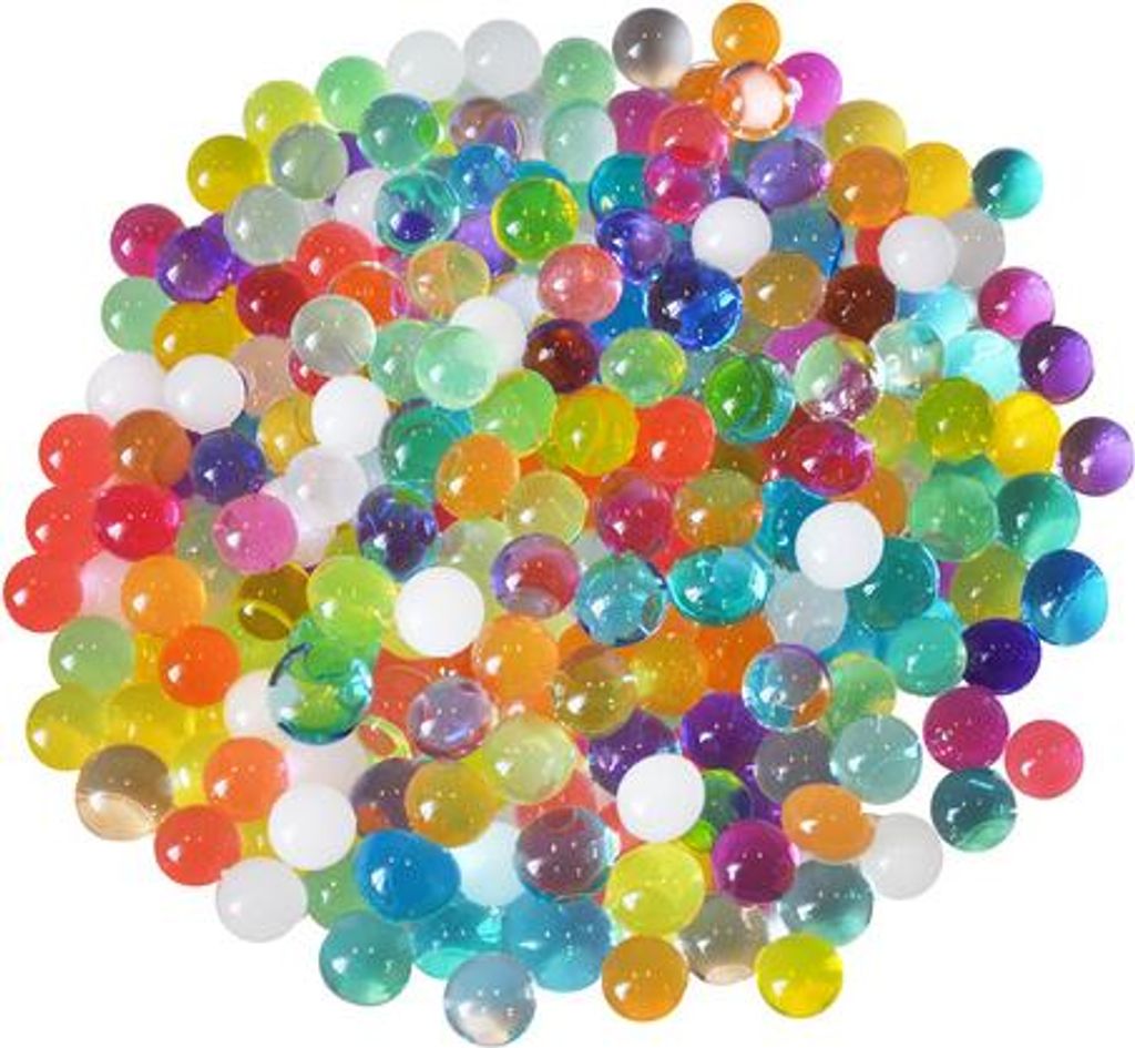 A pile of colorful gel beads.
