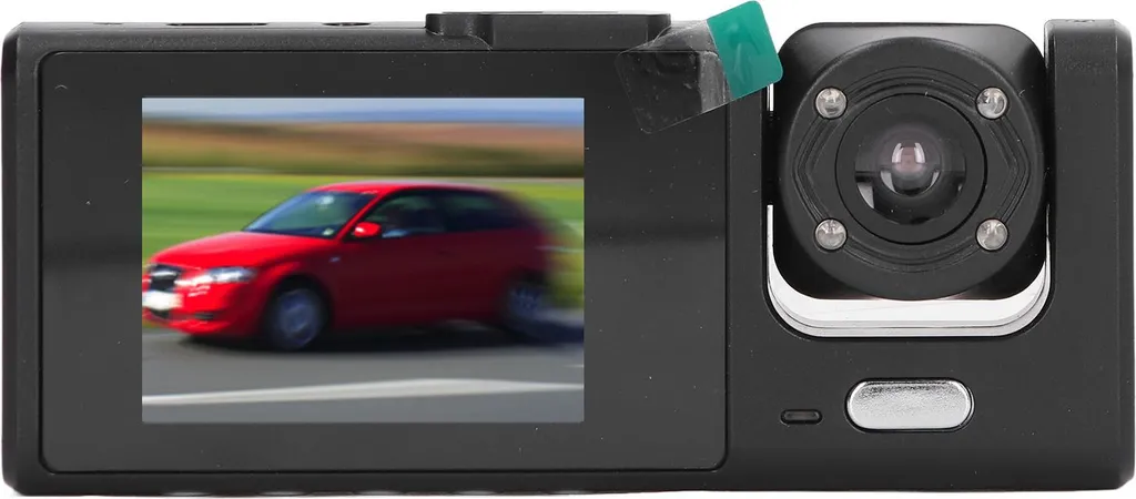 Registratore Traffico Auto HD 3 Obiettivi - Dash Cam Visione Notturna IPS