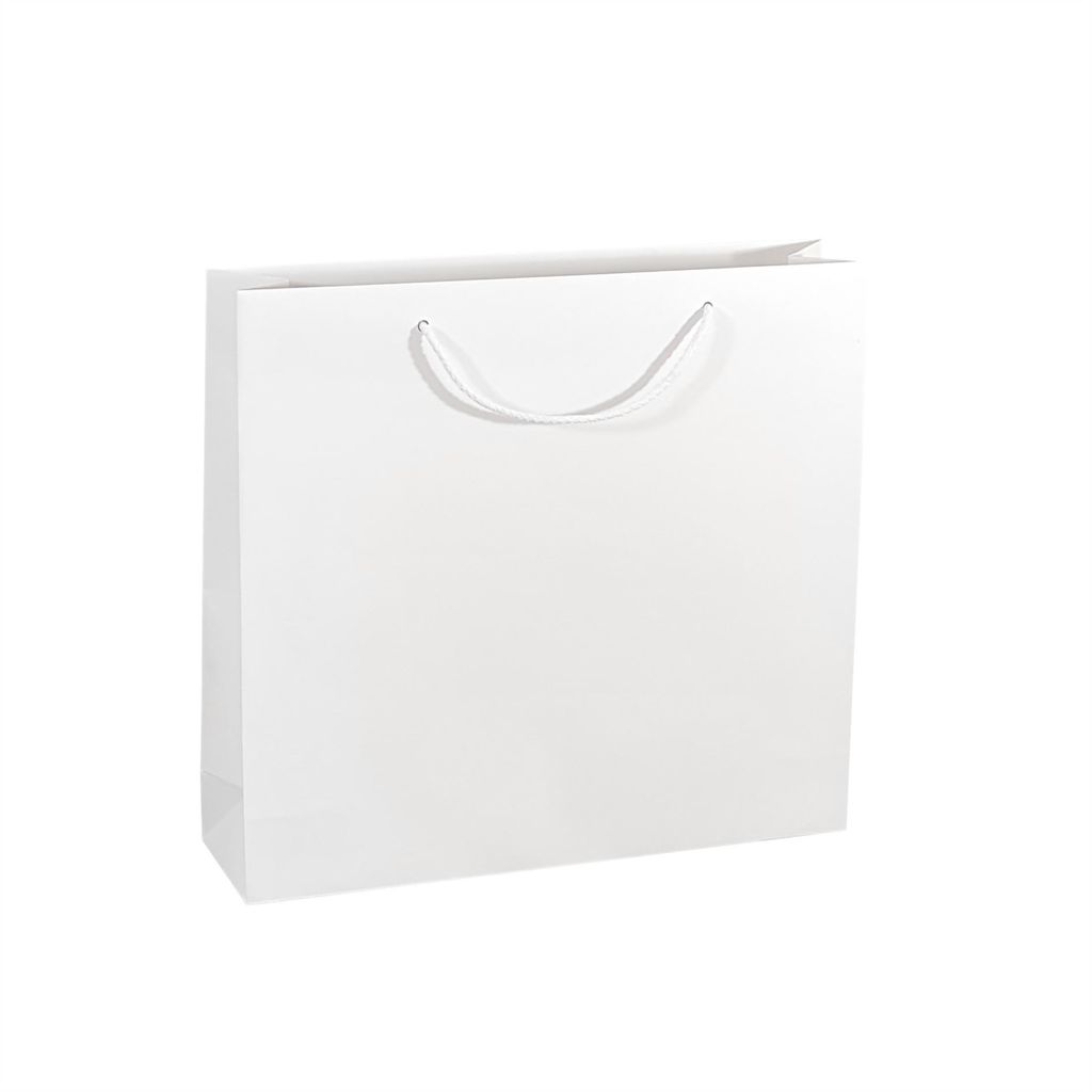 Papiertüte, 38 x 10 x 35 cm, 100 Stück, Kraftlux Eco weiß AWIH