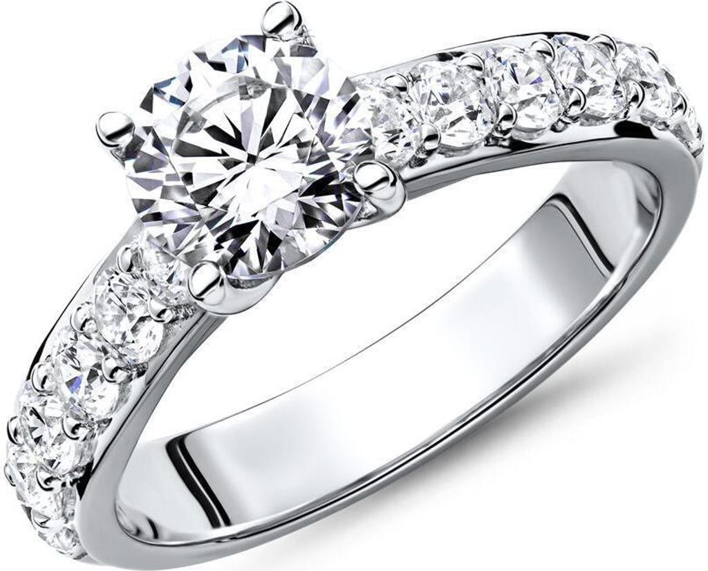 JEWLIX Verlobungsring aus 925er Silber mit Zirkoniabesatz Produktbild 