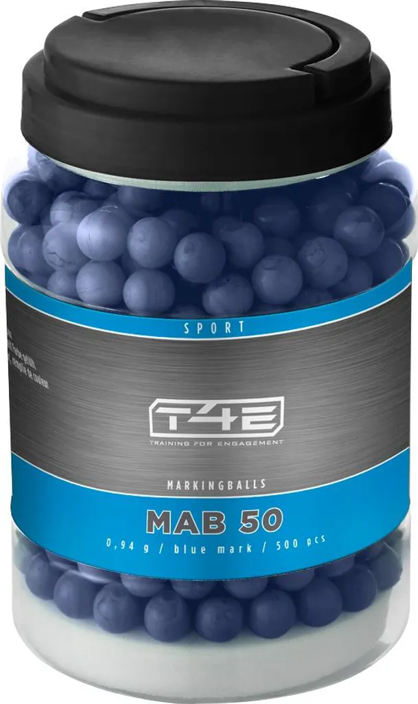Billes T4E Sport MAB .50 bleues : fini les tirs imprécis - Lot de 500