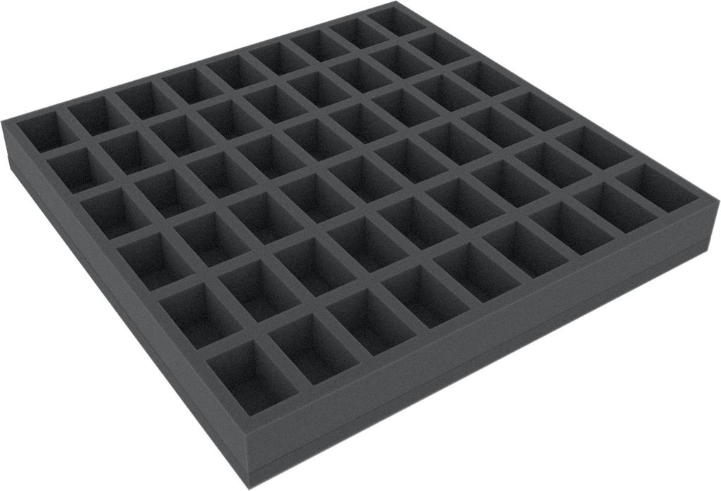 Schaumstoffeinlage 54 Fächer für Brettspiel-Box 295x295x35 mm