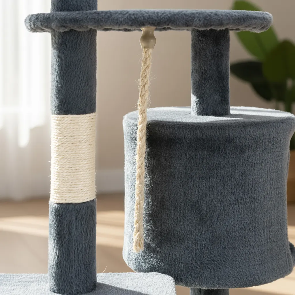 Arbre à Chat pour Appartement 112 cm avec Poste d'Observation et Jeu
