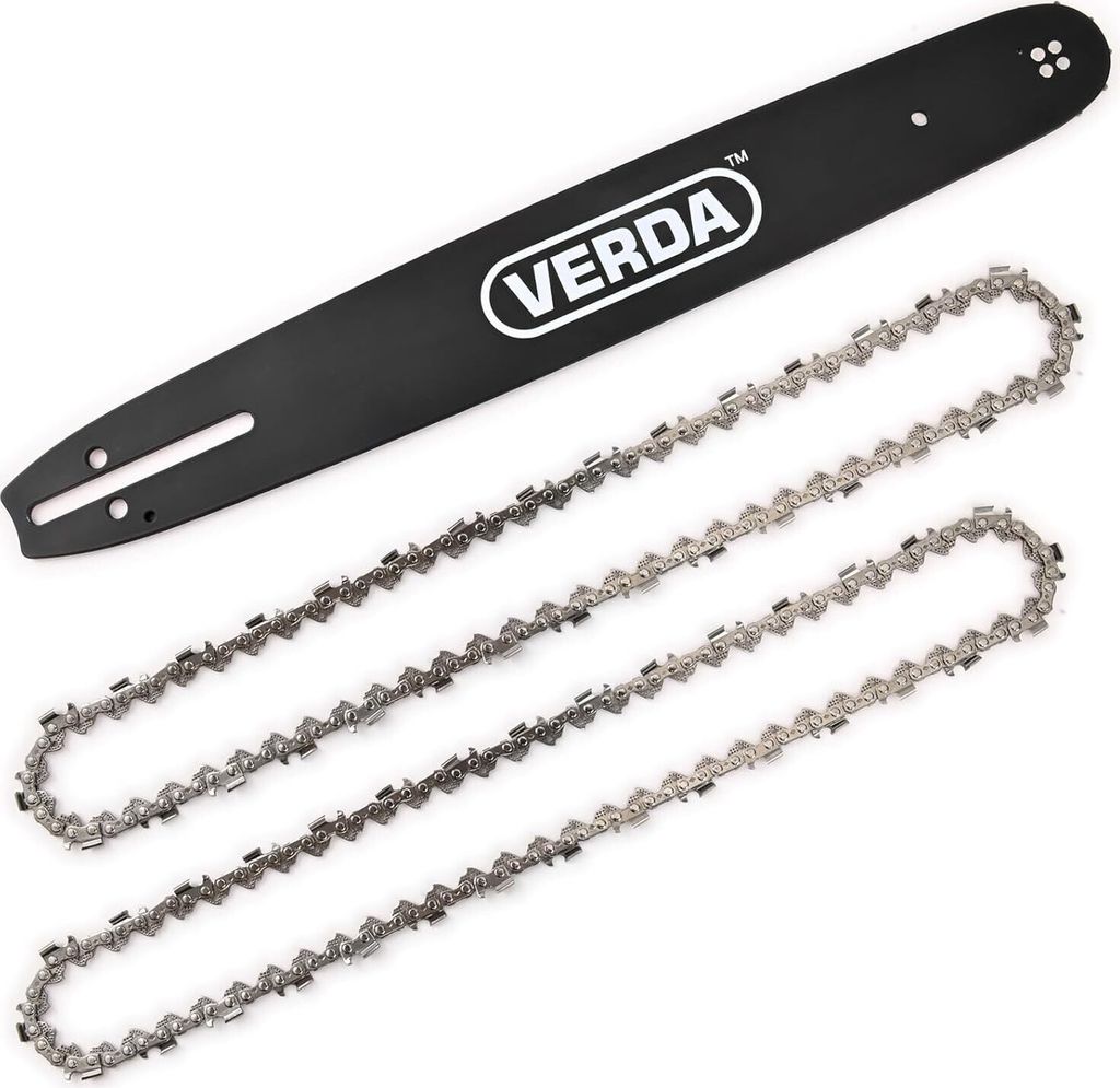 Verda Schwert für Husqvarna Kettensäge + 2x Sägekette 38cm | 3/8" 1,5mm 64TG | Hochwertiges Führungsschwert & langlebige Ketten für präzises ...