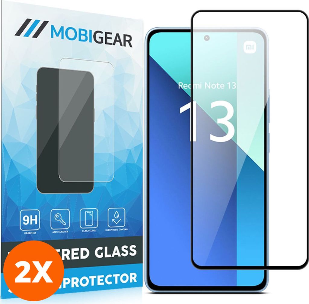 Mobigear Premium 4.99 Xiaomi Redmi 13 4G Panzerglas Gehärtetes Glas Displayschutz - Hüllenfreundlich (2er Pack)