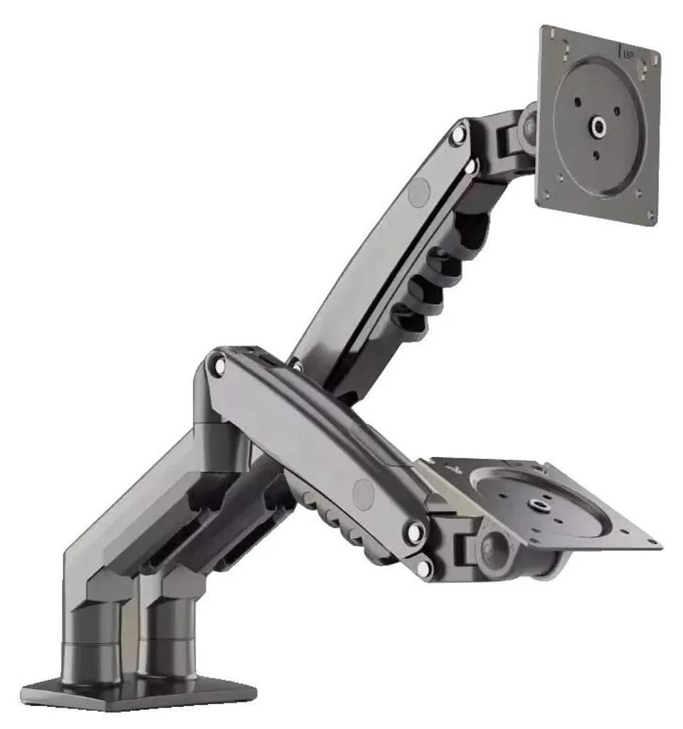 Support Moniteur pour Deux Écrans - Ergonomie Bureau et Carbone Noir