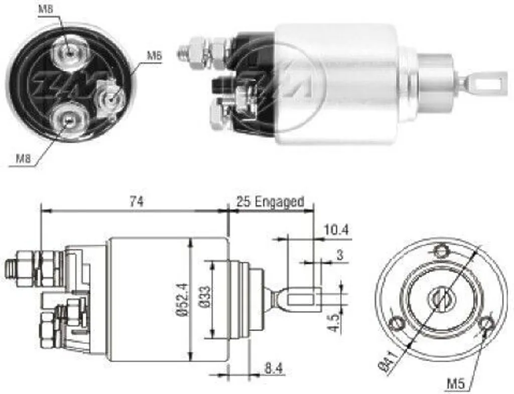 Démarreur Automatique MAGNETI MARELLI 940113050584 - Pièce Électrique