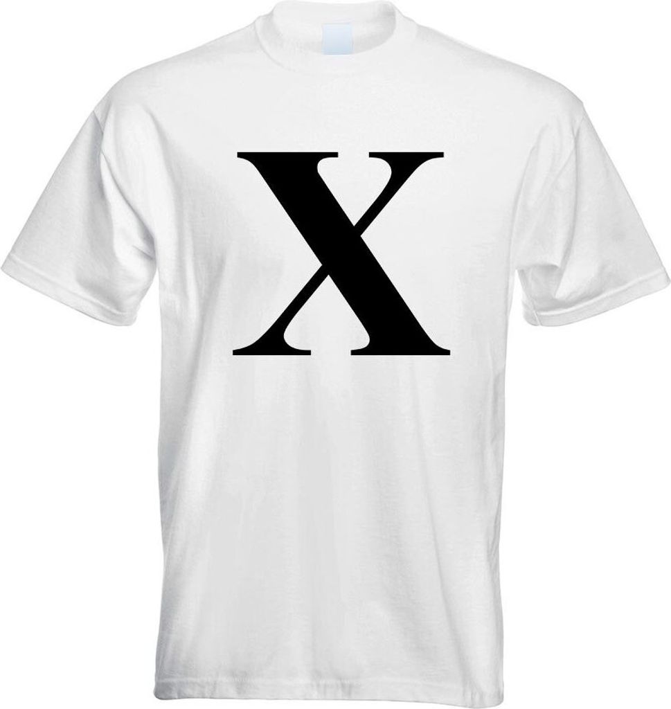Kiwistar - T-Shirt - Weiss - Buchstabe X - Alphabet Motiv Bedruckt Funshirt Design Print - mit Motiv Bedruckt - Funshirt Design - Sport - Freizeit ...