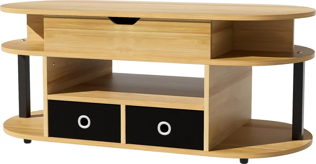 Table basse bureau relevable idéale pour télétravail avec rangements - 13