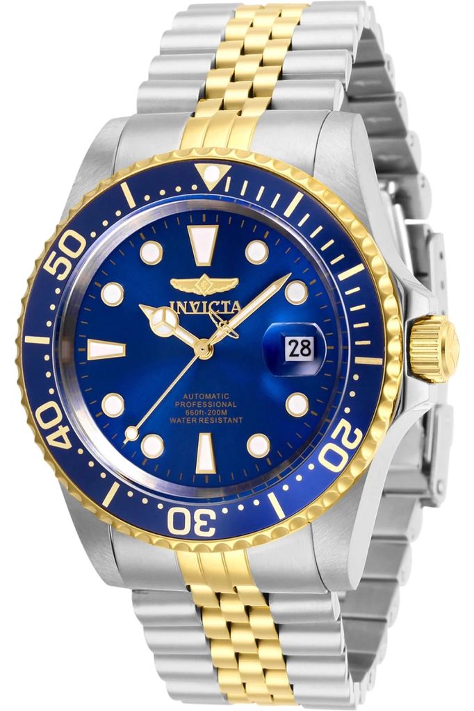 Invicta Pro Diver 30093 Herren uhr - Wasserdicht - Analog - Automatikuhr - Edelstahl mit blauen zifferblat - 42mm