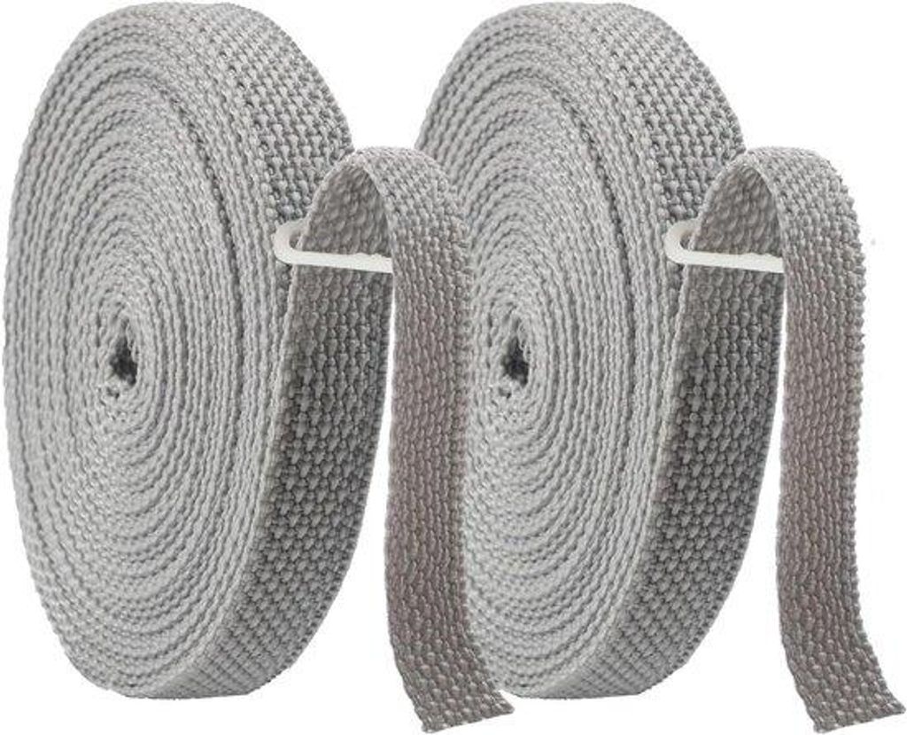 Rolluikband 6m x 14mm, UV-Bestendig, Hoge Scheurweerstand, Duurzaam, Grijs, Voor Deuren und Ramen