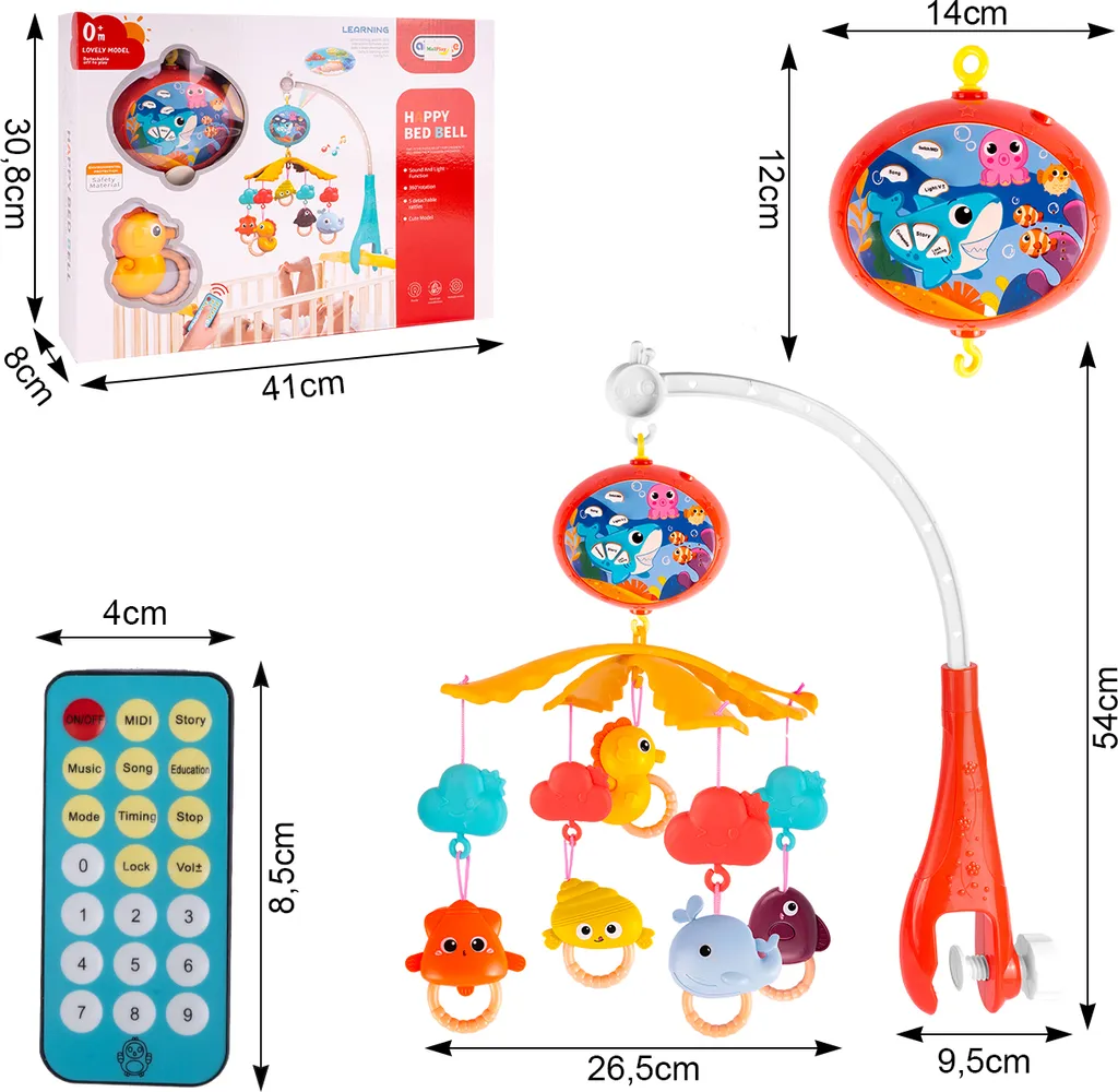 Mobile Bébé Lumineux MalPlay avec Boîte à Musique et Télécommande - 2
