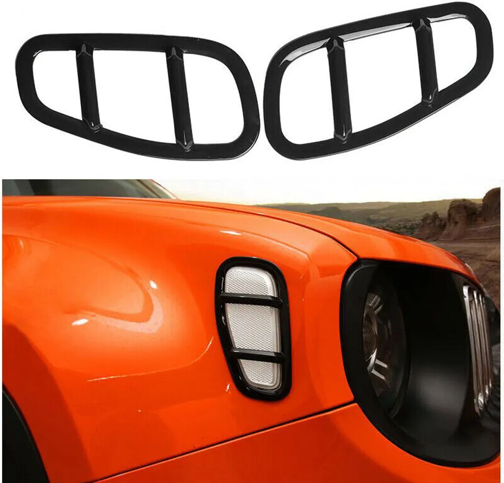 Kit 2 Pezzi Copertura Fari Svolta Jeep Renegade 2016-19 Nero