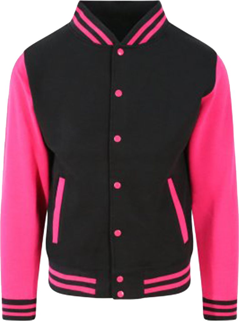 Awdis Uni College-Jacke PC2083 (XS) (Schwarz/Pink)