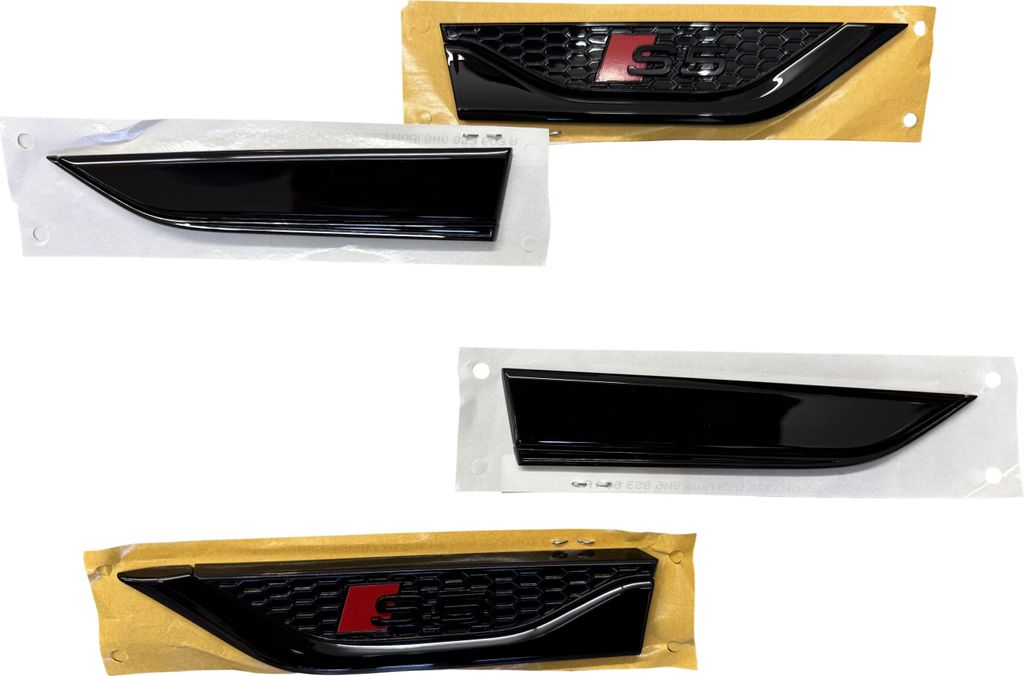 Original Audi Black Edition S5 Logo Set Kotflügel / Tür Schwarz für Audi A5 F5