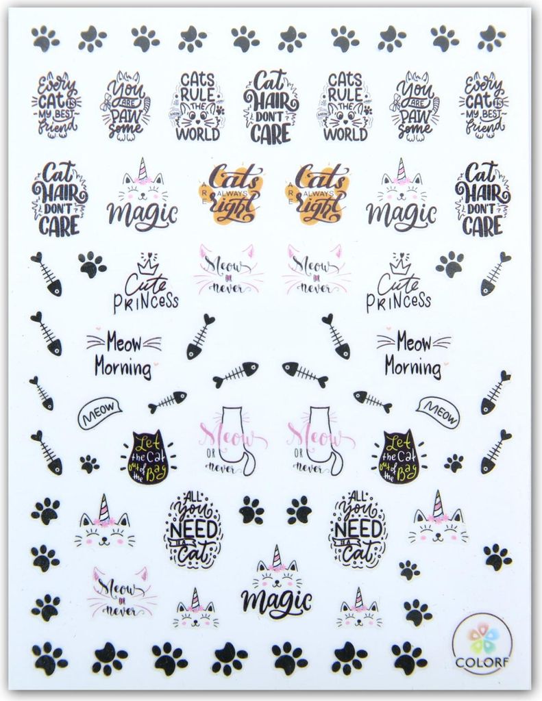3 Blatt Nagelsticker - hauchdünne Stick On Nail Slides - Selbstklebende Nail Sticker