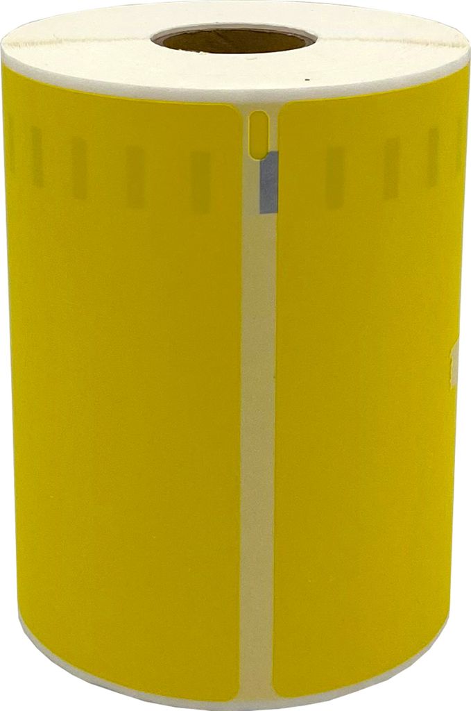 DULA Etiketten - Kompatibel mit Dymo Compatible labels - Geel - S0904980 - Grote verzendetiketten - 1 rol - 104 x 159 mm - 220 labels per rol