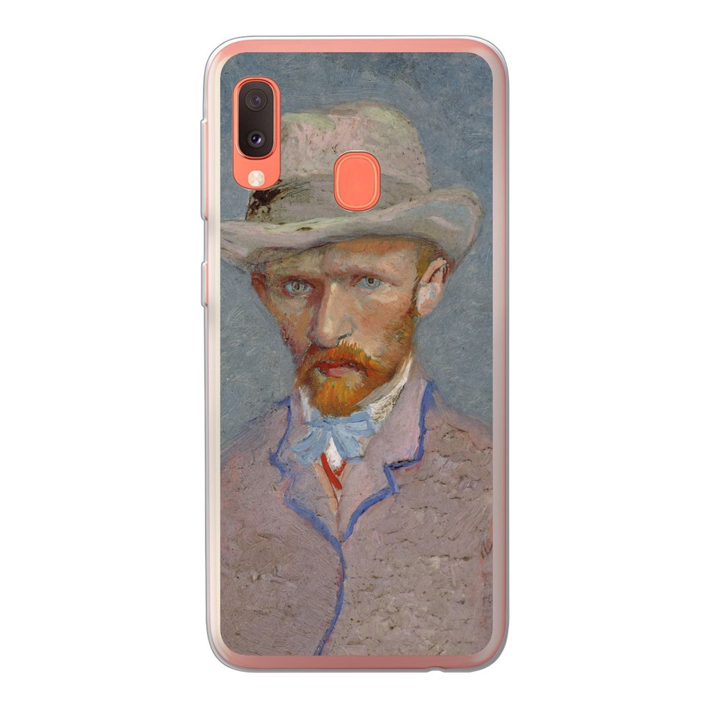 MuchoWow Handyhülle Schutzhülle Hülle für Samsung Galaxy A20e Selbstporträt - Vincent van Gogh Silikon Softcase Handy Hülle - Abdeckung