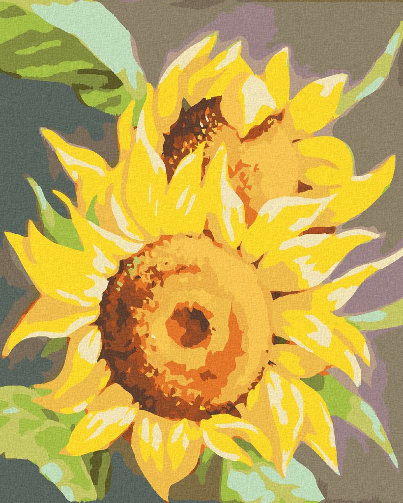 Zuty - Malen nach Zahlen - SONNENBLUME 2 (MYROSLAVA VOLOSCHUK), 40x50 cm, mit Keilrahmen (bereits gespannt)
