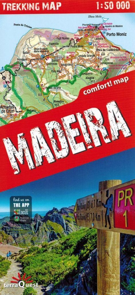 Madeira 1:50.000. Laminierte Touristenkarte. Ausgabe 2025. TerraQuest
