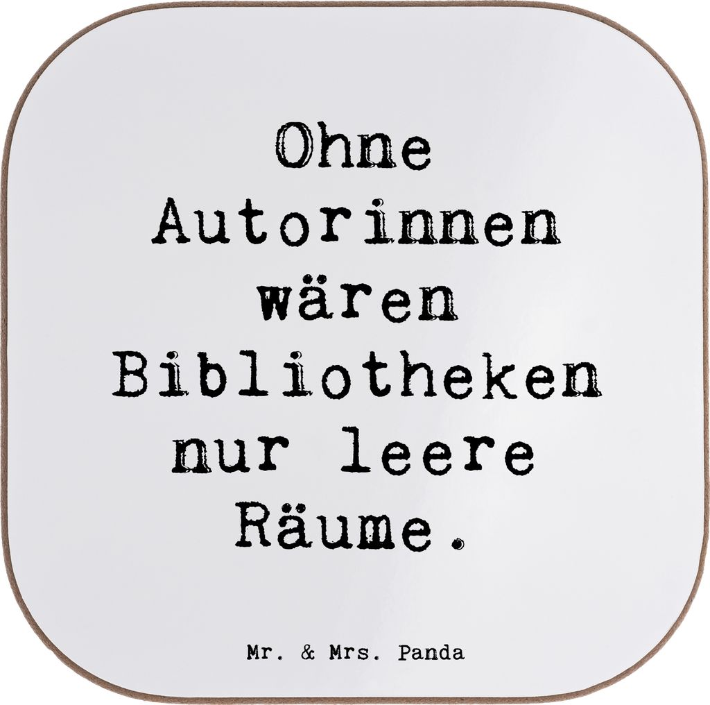 Mr. & Mrs. Panda Untersetzer für Gläser Spruch Autorin Magie - Weiß - Geschenk, Sachbücher, Berufe, gläseruntersetzer, Tischuntersetzer, Beruf...