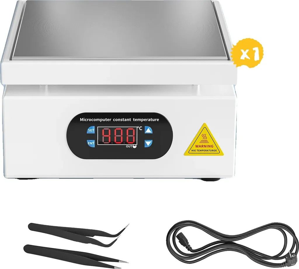 Plaque chauffante de précision pour loisirs créatifs et écran LCD blanc