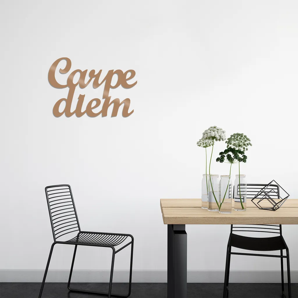 Wallity Carpediem TNL1432: Arte Murale in Metallo Rame Elegante